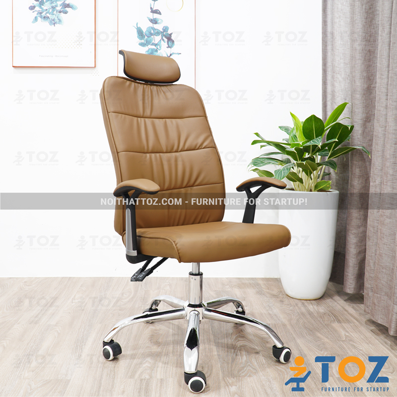 Cùng tìm hiểu mẫu ghế xoay văn phòng có tựa đầu độc đáo của nội thất TOZ - 1